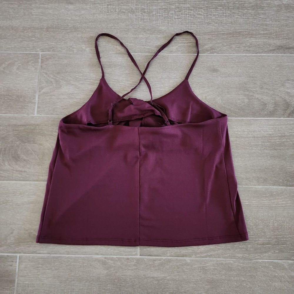 Stretchy Cross Back Drape Front Cami - image 2